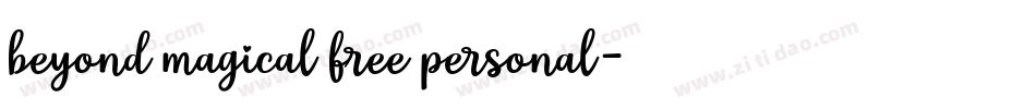 beyond magical free personal字体转换